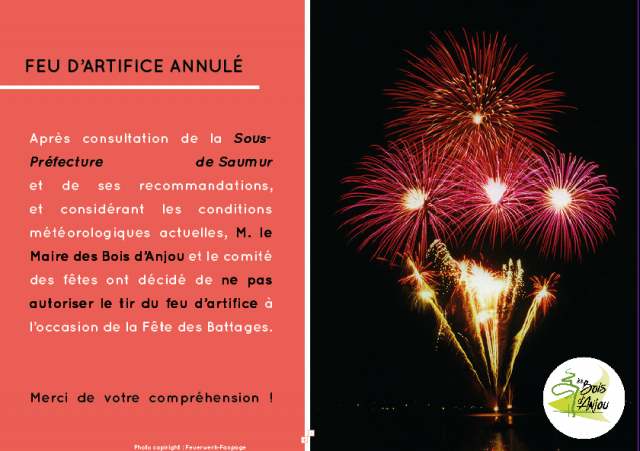 FEU D'ARTIFICE ANNULÉ