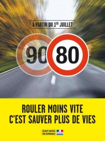 Nouvelle reglementation : limitation de vitesse