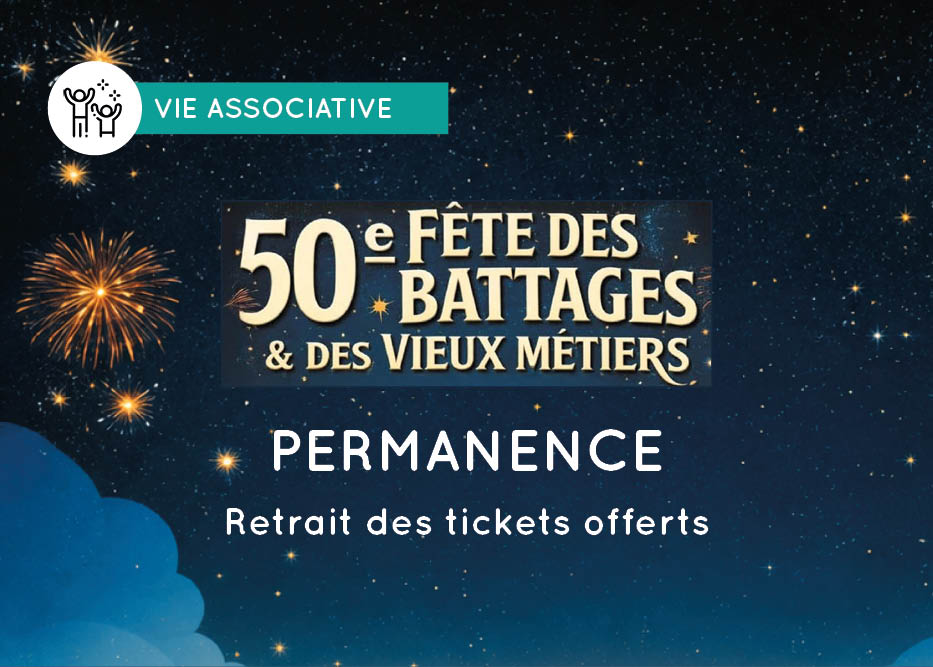50ᵉ Fête des Battages : retrait des tickets offerts